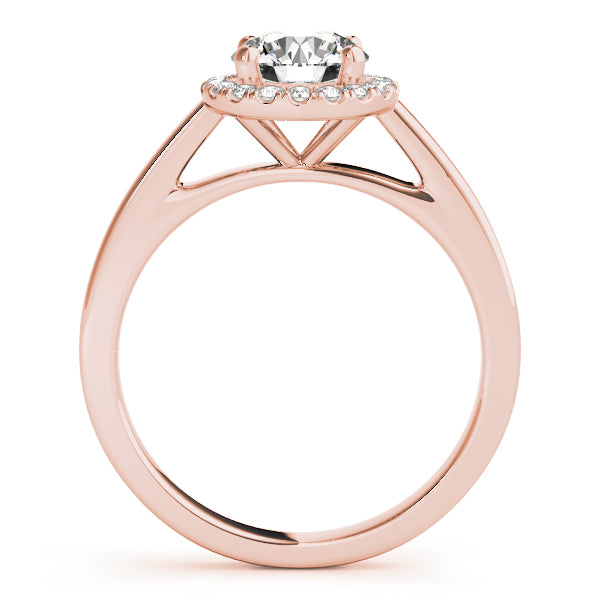 Luxe Halo Engagement Ring Round Diamond Engagement Ring — 9K/18K Gold & Platinum