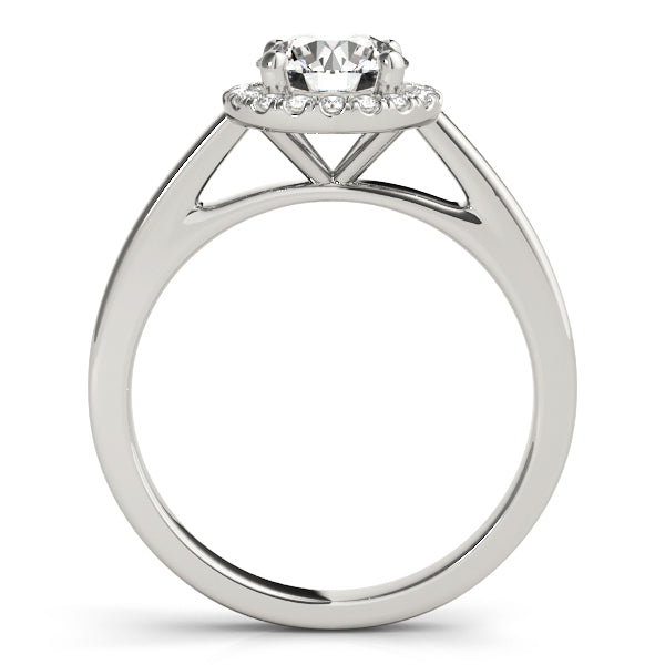 Luxe Halo Engagement Ring Round Diamond Engagement Ring — 9K/18K Gold & Platinum