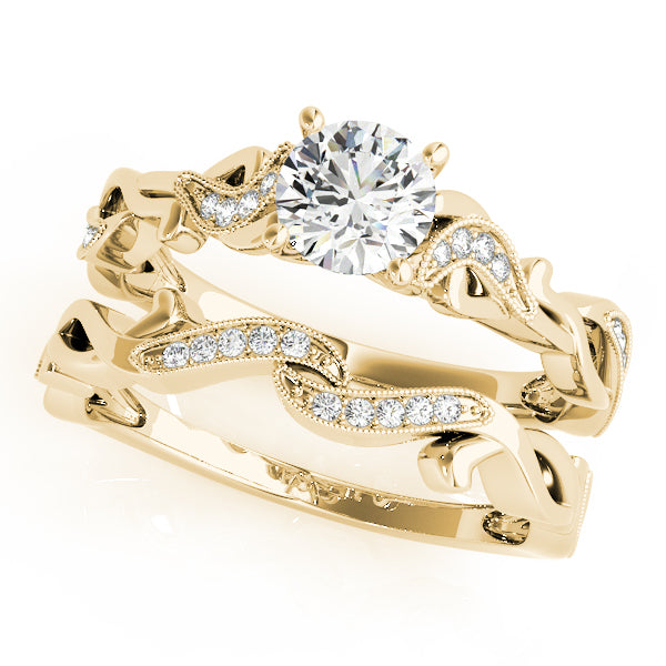 Eternal With Twisted Shank Round Diamond Engagement Ring — 9K/18K Gold & Platinum