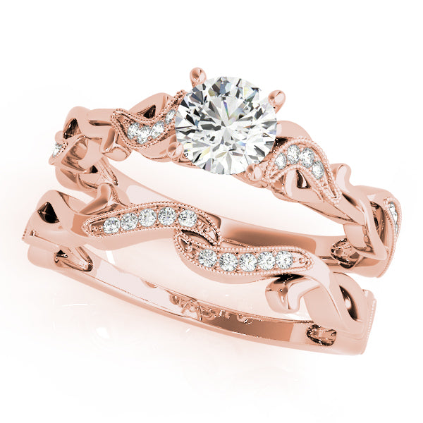 Eternal With Twisted Shank Round Diamond Engagement Ring — 9K/18K Gold & Platinum