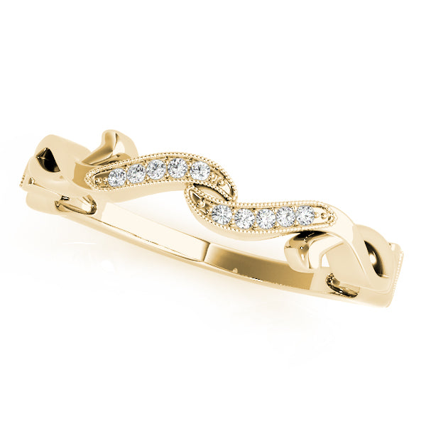 Twisted Half Eternity Ring in Gold & Platinum