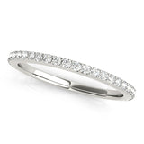 3/4 Shared Prong Half Eternity Ring in Gold & Platinum