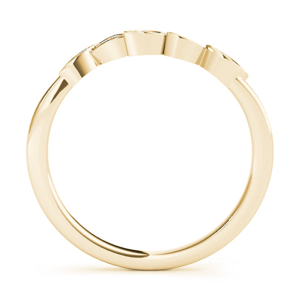 Matching Petal Half Eternity Ring in Gold & Platinum