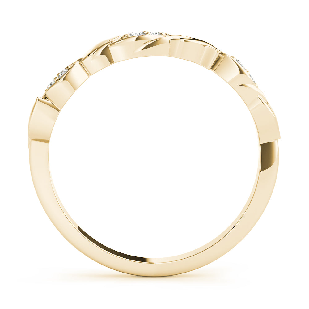 Nature Inspired Stackable Half Eternity Ring in Gold & Platinum