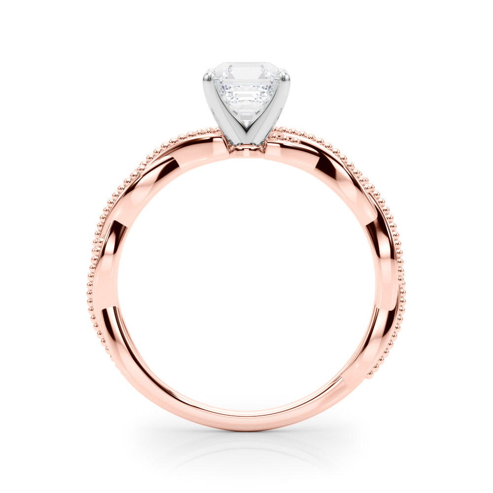 Signature Twisted Engagement Ring Round Diamond Engagement Ring — 9K/18K Gold & Platinum