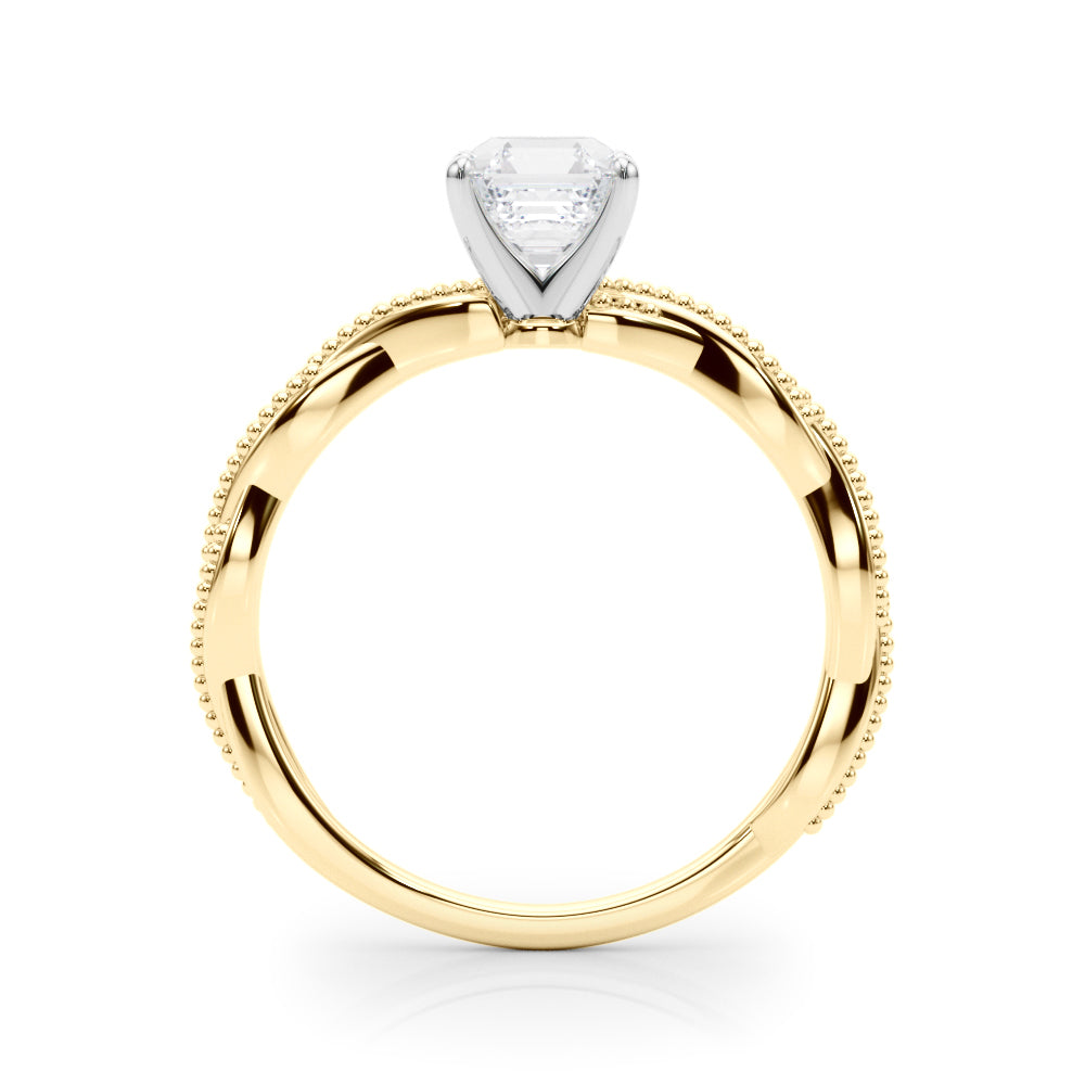Signature Twisted Engagement Ring Round Diamond Engagement Ring — 9K/18K Gold & Platinum