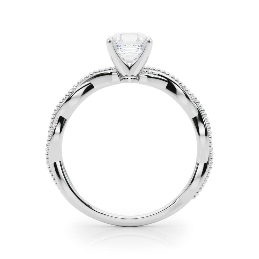Signature Twisted Engagement Ring Round Diamond Engagement Ring — 9K/18K Gold & Platinum