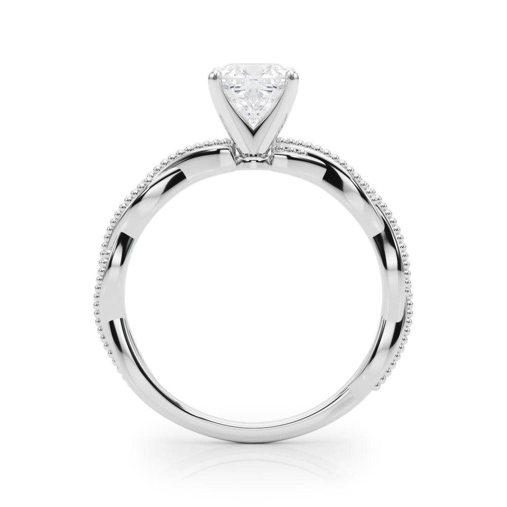 Signature Twisted Engagement Ring Round Diamond Engagement Ring — 9K/18K Gold & Platinum