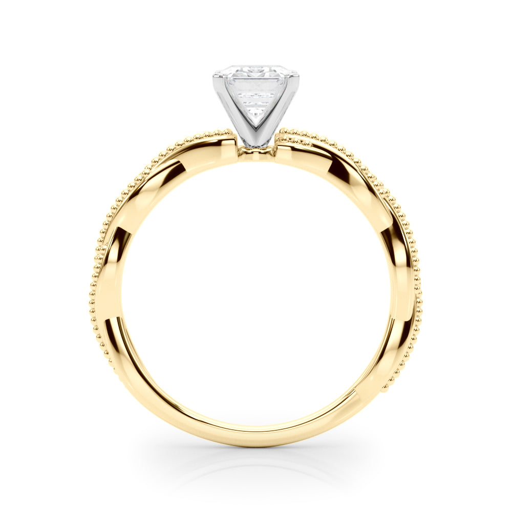 Signature Twisted Engagement Ring Round Diamond Engagement Ring — 9K/18K Gold & Platinum