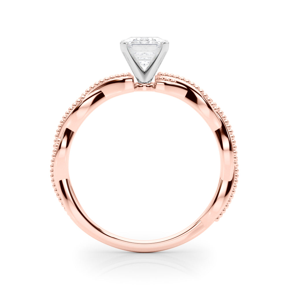 Signature Twisted Engagement Ring Round Diamond Engagement Ring — 9K/18K Gold & Platinum