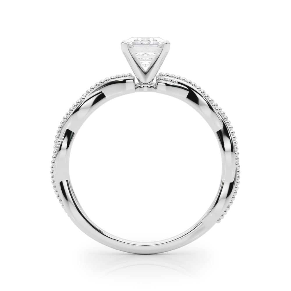 Signature Twisted Engagement Ring Round Diamond Engagement Ring — 9K/18K Gold & Platinum