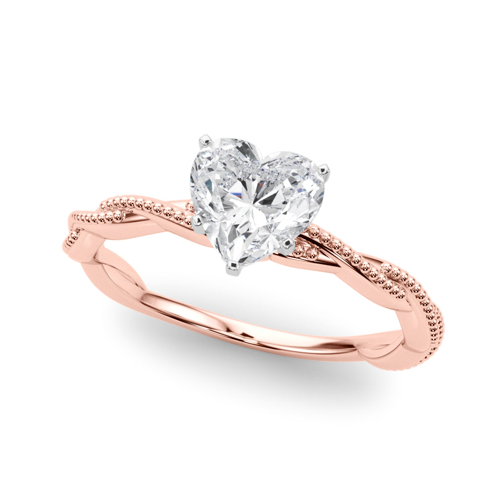 Signature Twisted Engagement Ring Round Diamond Engagement Ring — 9K/18K Gold & Platinum