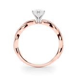 Signature Twisted Engagement Ring Round Diamond Engagement Ring — 9K/18K Gold & Platinum