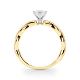 Signature Twisted Engagement Ring Round Diamond Engagement Ring — 9K/18K Gold & Platinum