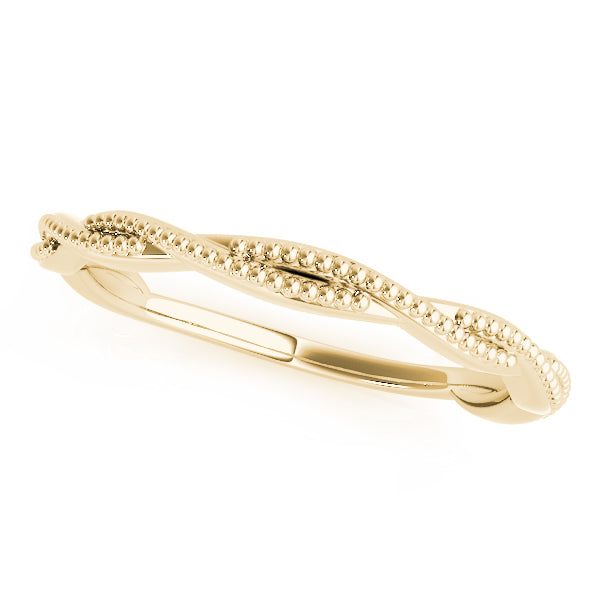 Twisted Wedding Gold Band