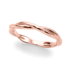 Twisting Wedding Gold Band
