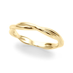 Twisting Wedding Gold Band