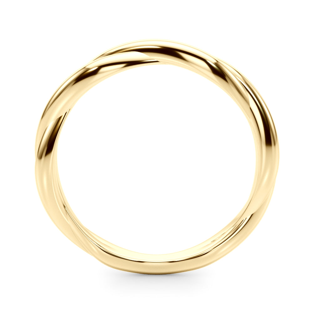Twisting Wedding Gold Band
