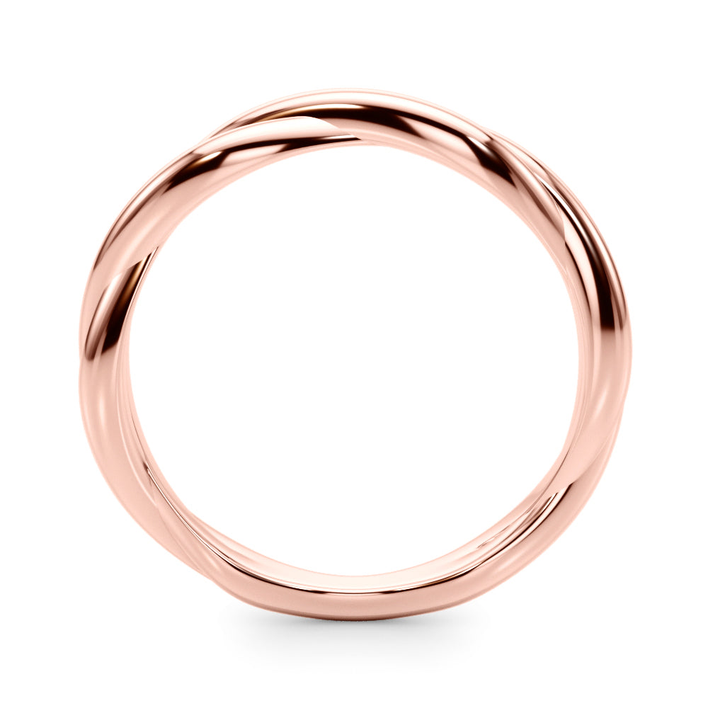 Twisting Wedding Gold Band