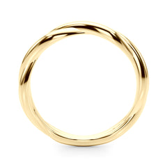 Twisting Wedding Gold Band