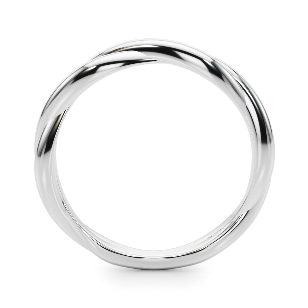 Twisting Wedding Gold Band