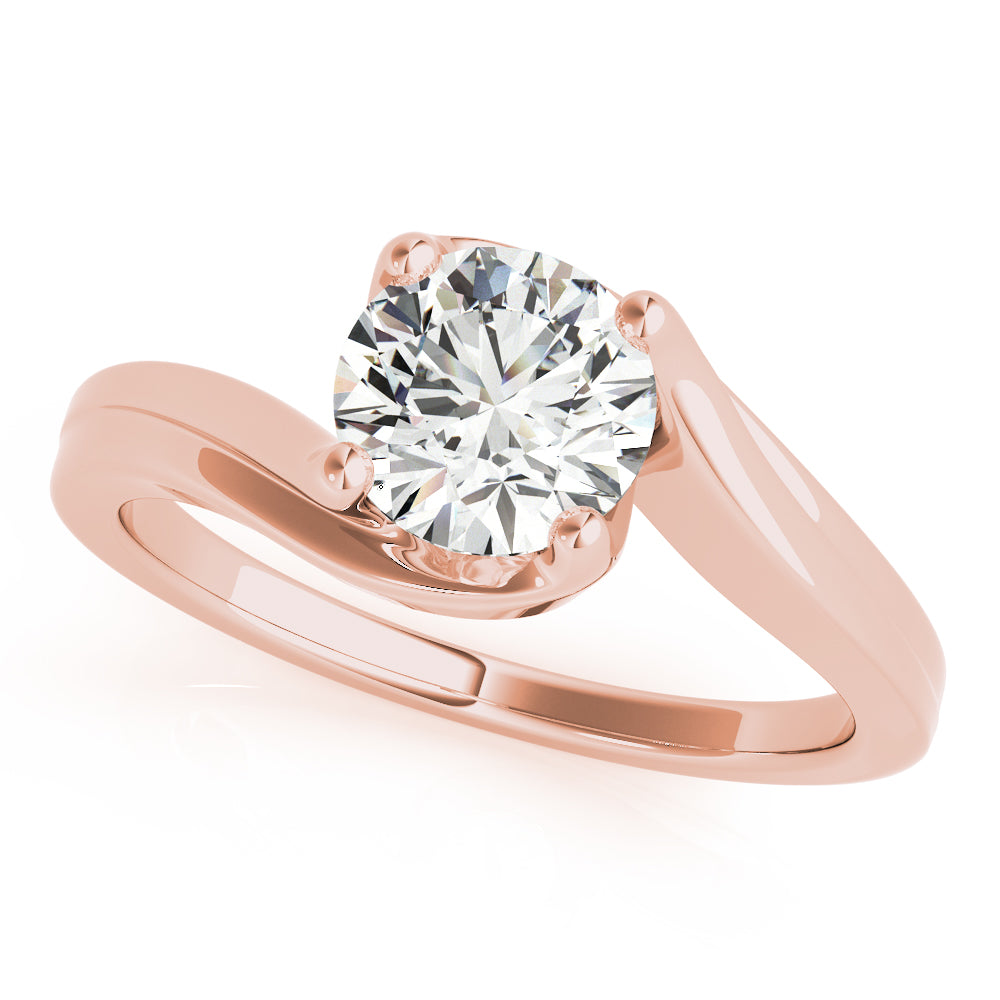 Eternal Bypass Round Diamond Engagement Ring — 9K/18K Gold & Platinum