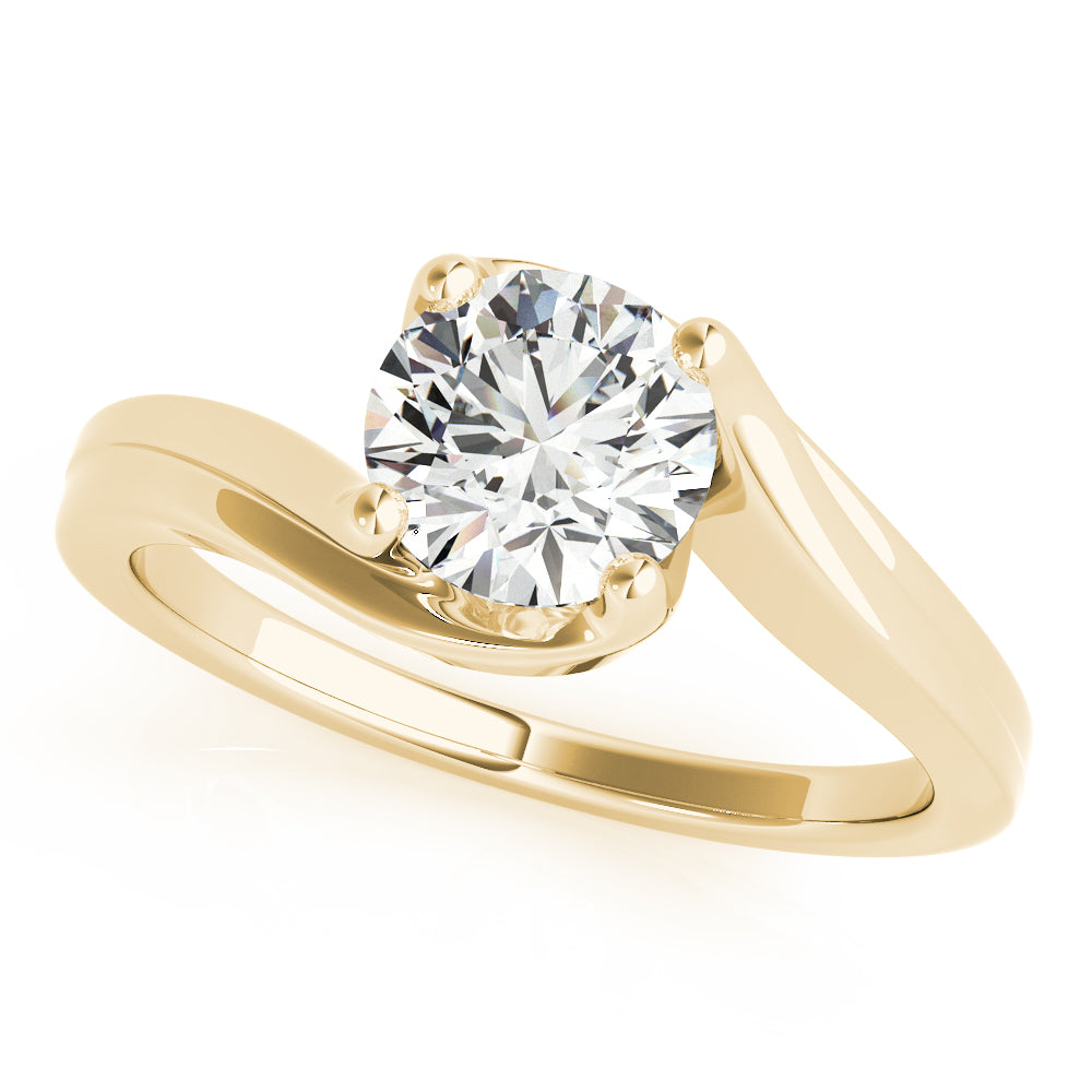 Eternal Bypass Round Diamond Engagement Ring — 9K/18K Gold & Platinum