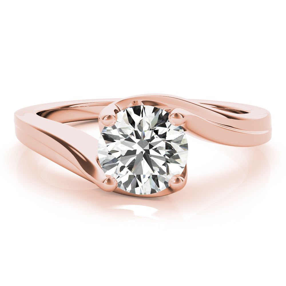 Eternal Bypass Round Diamond Engagement Ring — 9K/18K Gold & Platinum