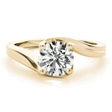 Eternal Bypass Round Diamond Engagement Ring — 9K/18K Gold & Platinum