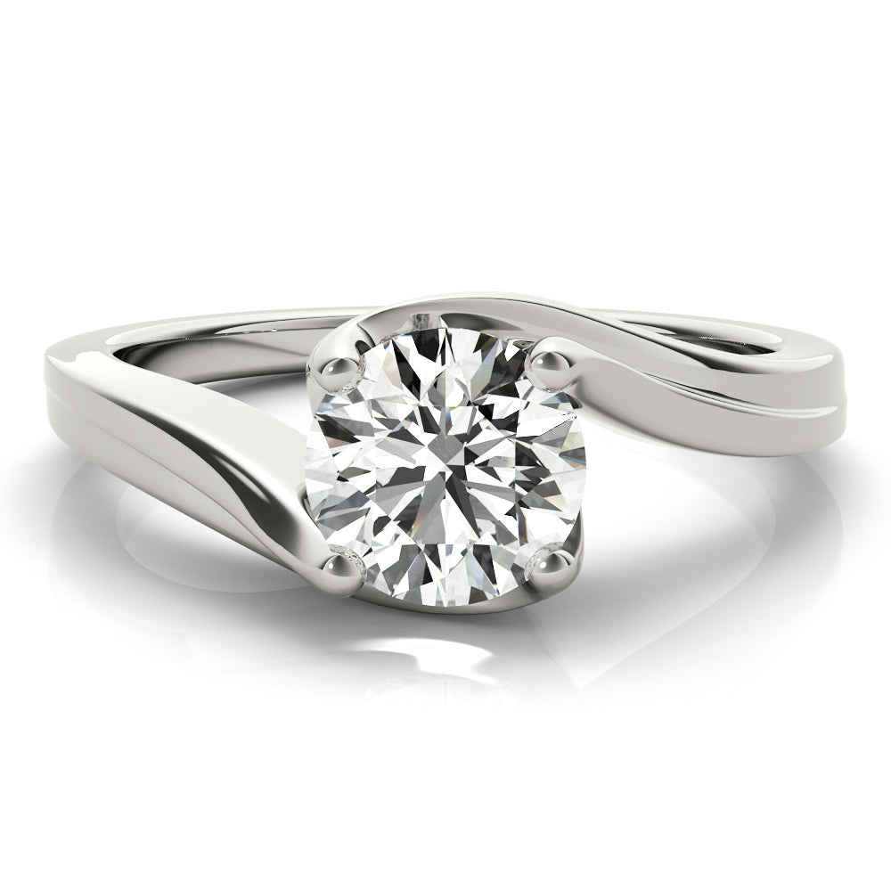 Eternal Bypass Round Diamond Engagement Ring — 9K/18K Gold & Platinum