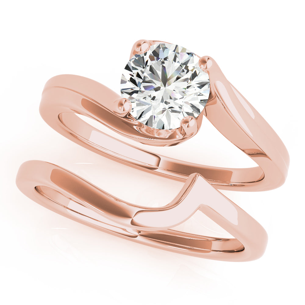 Eternal Bypass Round Diamond Engagement Ring — 9K/18K Gold & Platinum