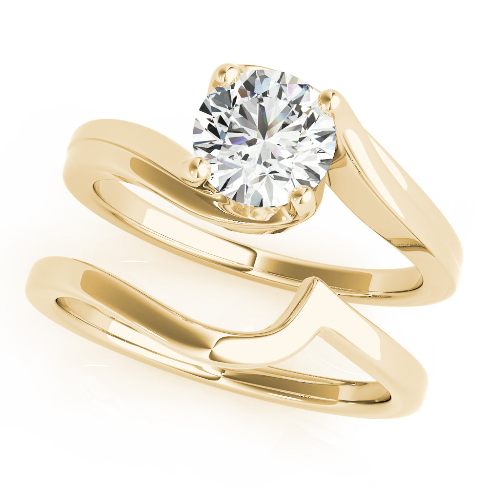 Eternal Bypass Round Diamond Engagement Ring — 9K/18K Gold & Platinum