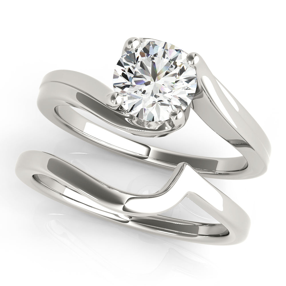 Eternal Bypass Round Diamond Engagement Ring — 9K/18K Gold & Platinum