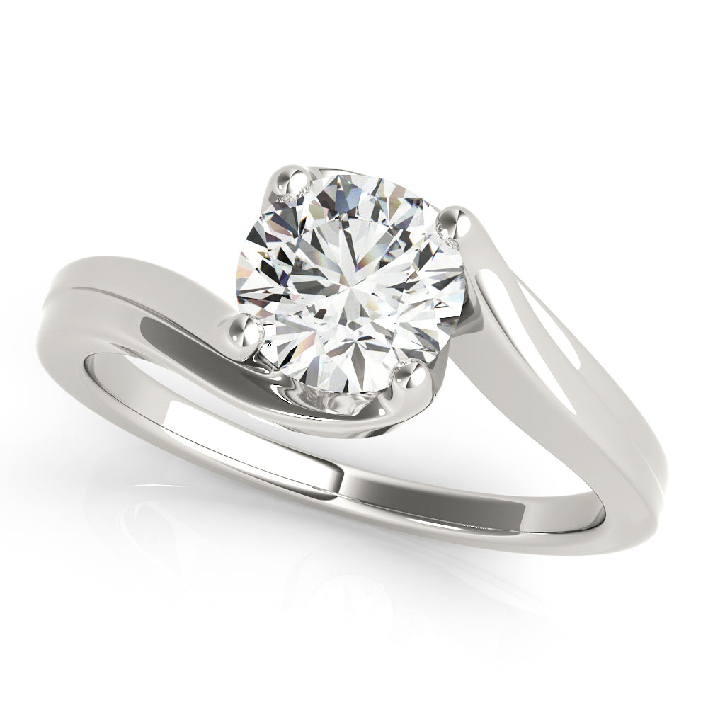 Eternal Bypass Round Diamond Engagement Ring — 9K/18K Gold & Platinum