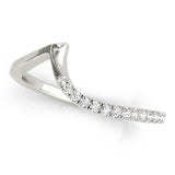 Euro Shank Half Eternity Ring in Gold & Platinum