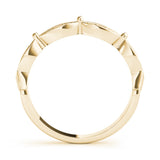 Scalloped Marquise Half Eternity Ring in Gold & Platinum