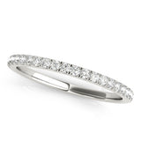 Split Prong Half Eternity Ring in Gold & Platinum