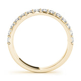 French-Cut Prong Set Half Eternity Ring in Gold & Platinum