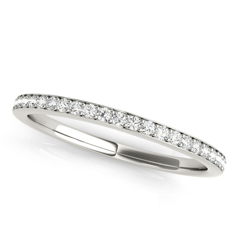 Prong Set Half Eternity Ring in Gold & Platinum