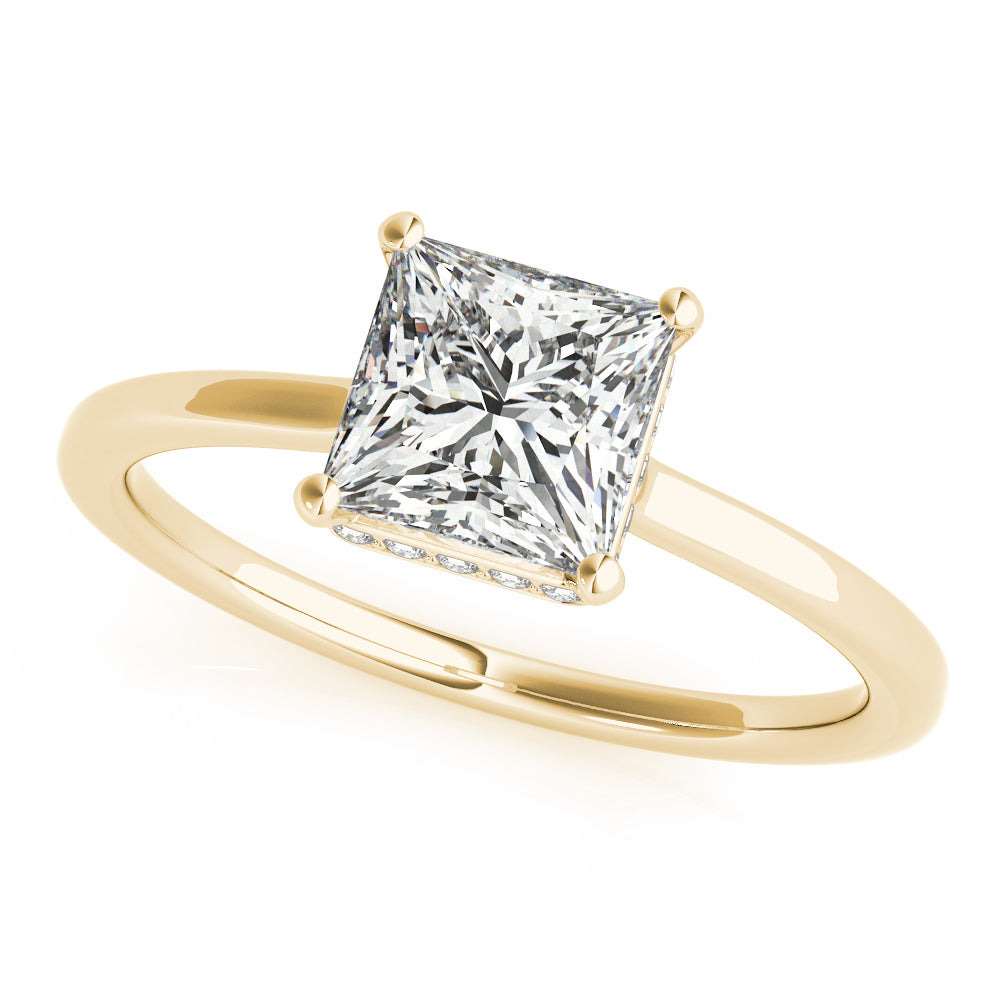 Statement Cut Princess Diamond Engagement Ring — 9K/18K Gold & Platinum