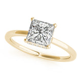 Statement Cut Princess Diamond Engagement Ring — 9K/18K Gold & Platinum