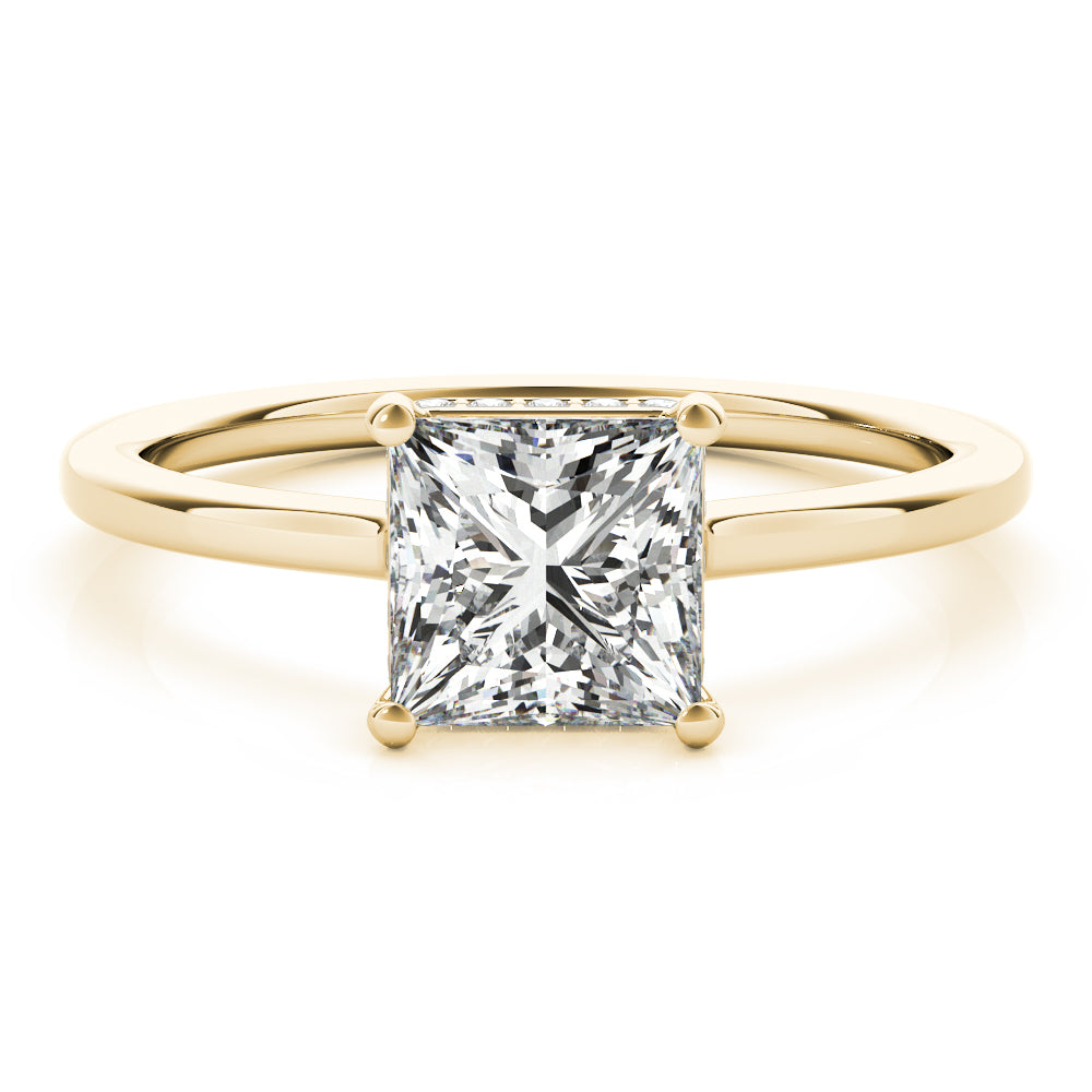 Statement Cut Princess Diamond Engagement Ring — 9K/18K Gold & Platinum