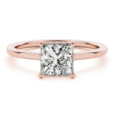 Statement Cut Princess Diamond Engagement Ring — 9K/18K Gold & Platinum