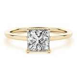 Statement Cut Princess Diamond Engagement Ring — 9K/18K Gold & Platinum