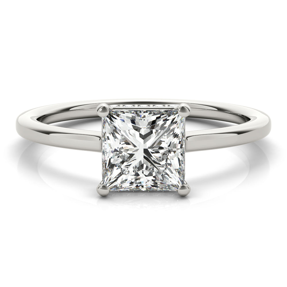 Statement Cut Princess Diamond Engagement Ring — 9K/18K Gold & Platinum