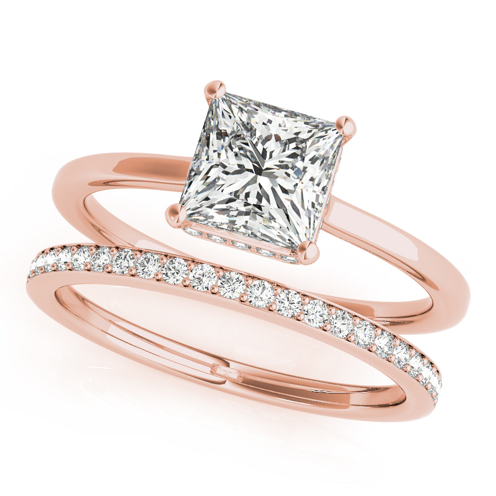 Statement Cut Princess Diamond Engagement Ring — 9K/18K Gold & Platinum