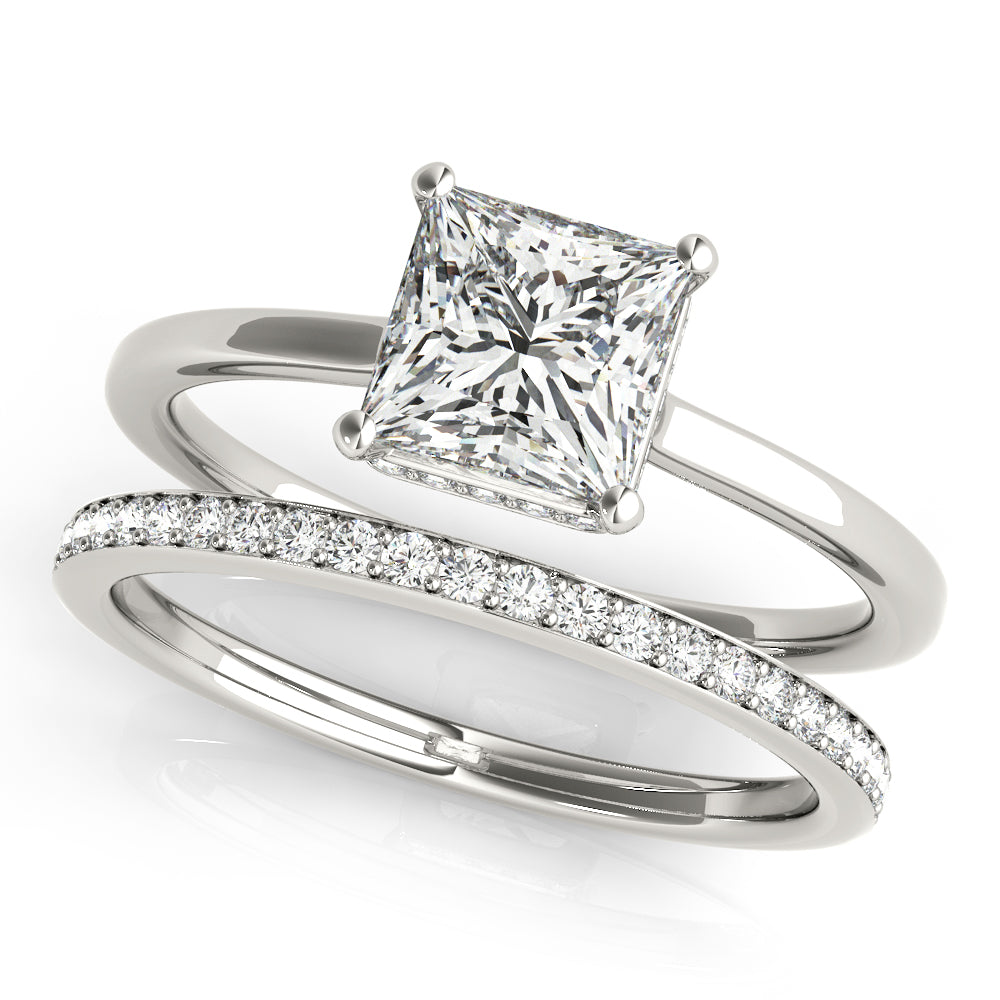 Statement Cut Princess Diamond Engagement Ring — 9K/18K Gold & Platinum