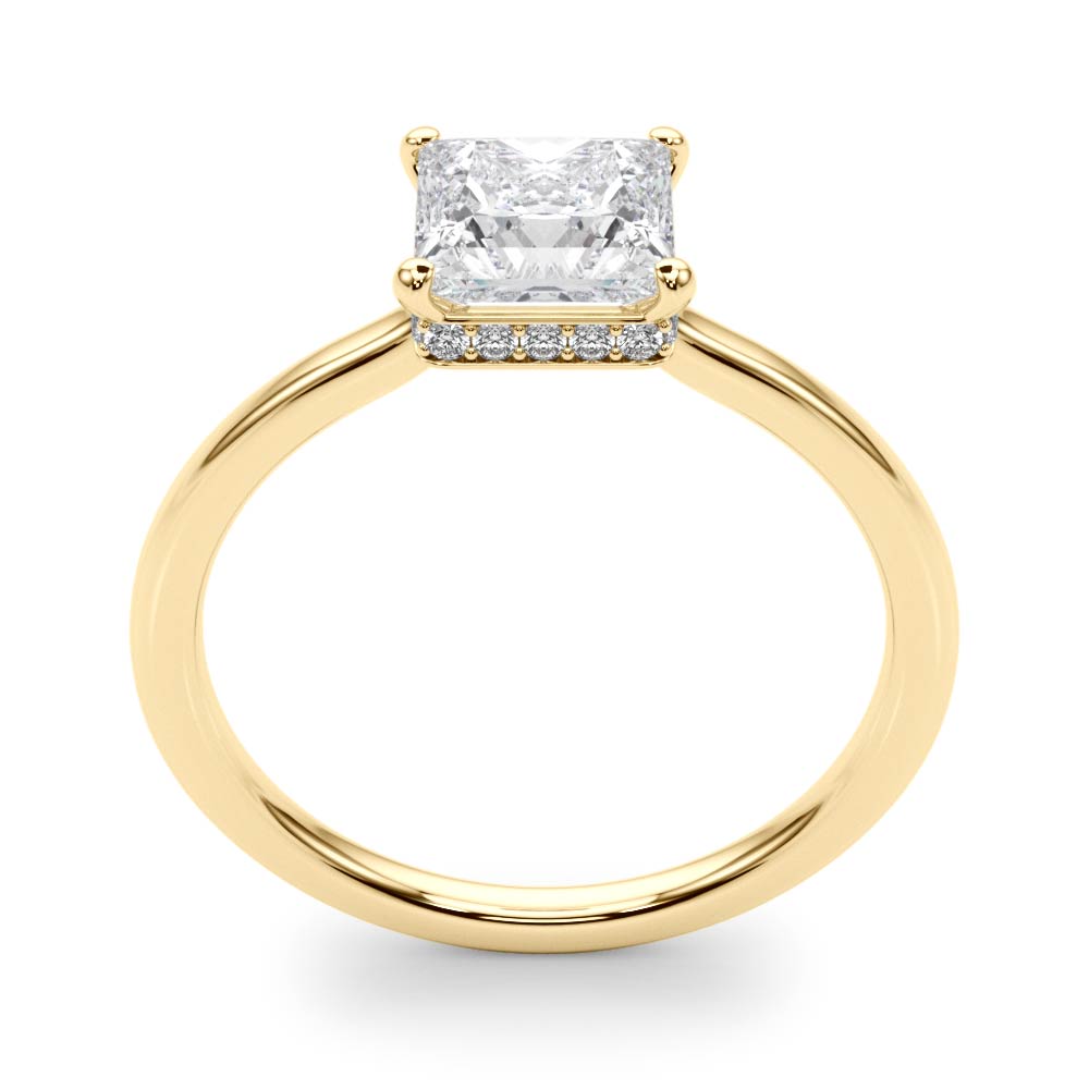 Statement Cut Princess Diamond Engagement Ring — 9K/18K Gold & Platinum