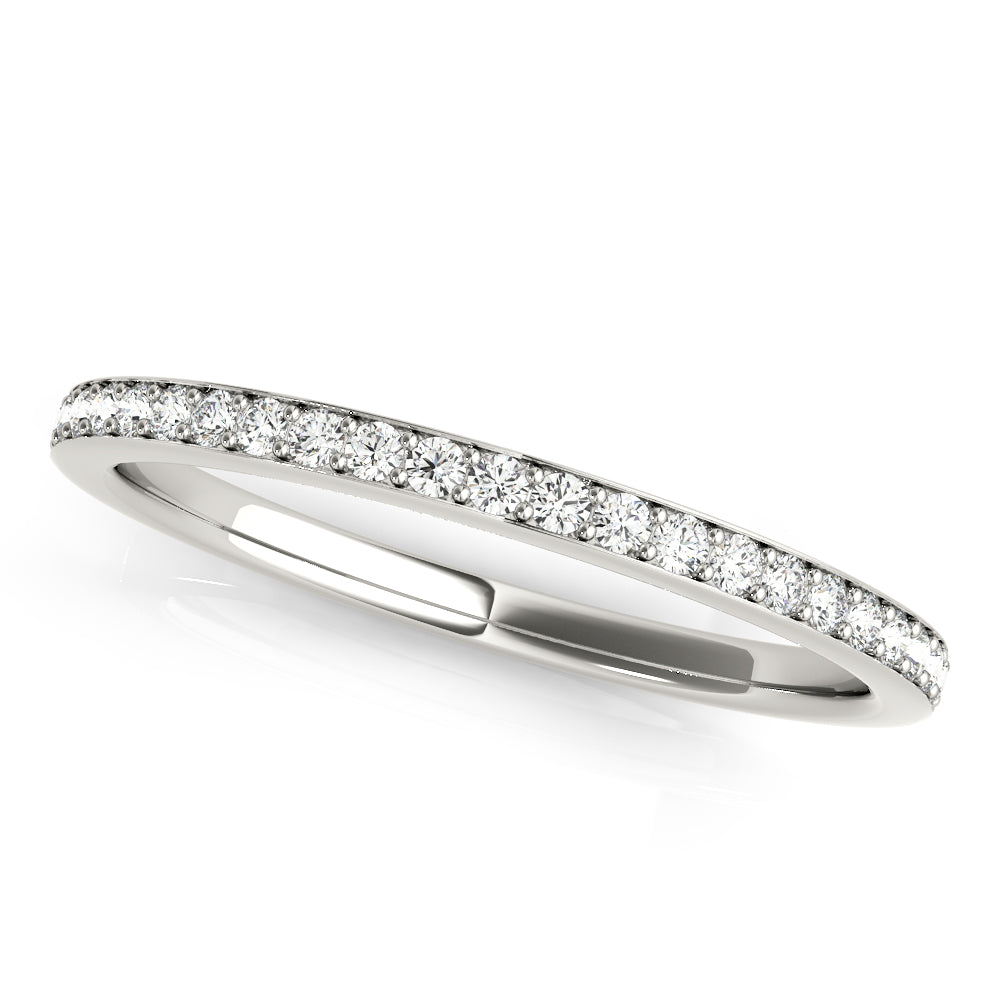Prong-in-Channel Half Eternity Ring in Gold & Platinum
