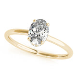 Opulent Sidestone Oval Diamond Engagement Ring — 9K/18K Gold & Platinum
